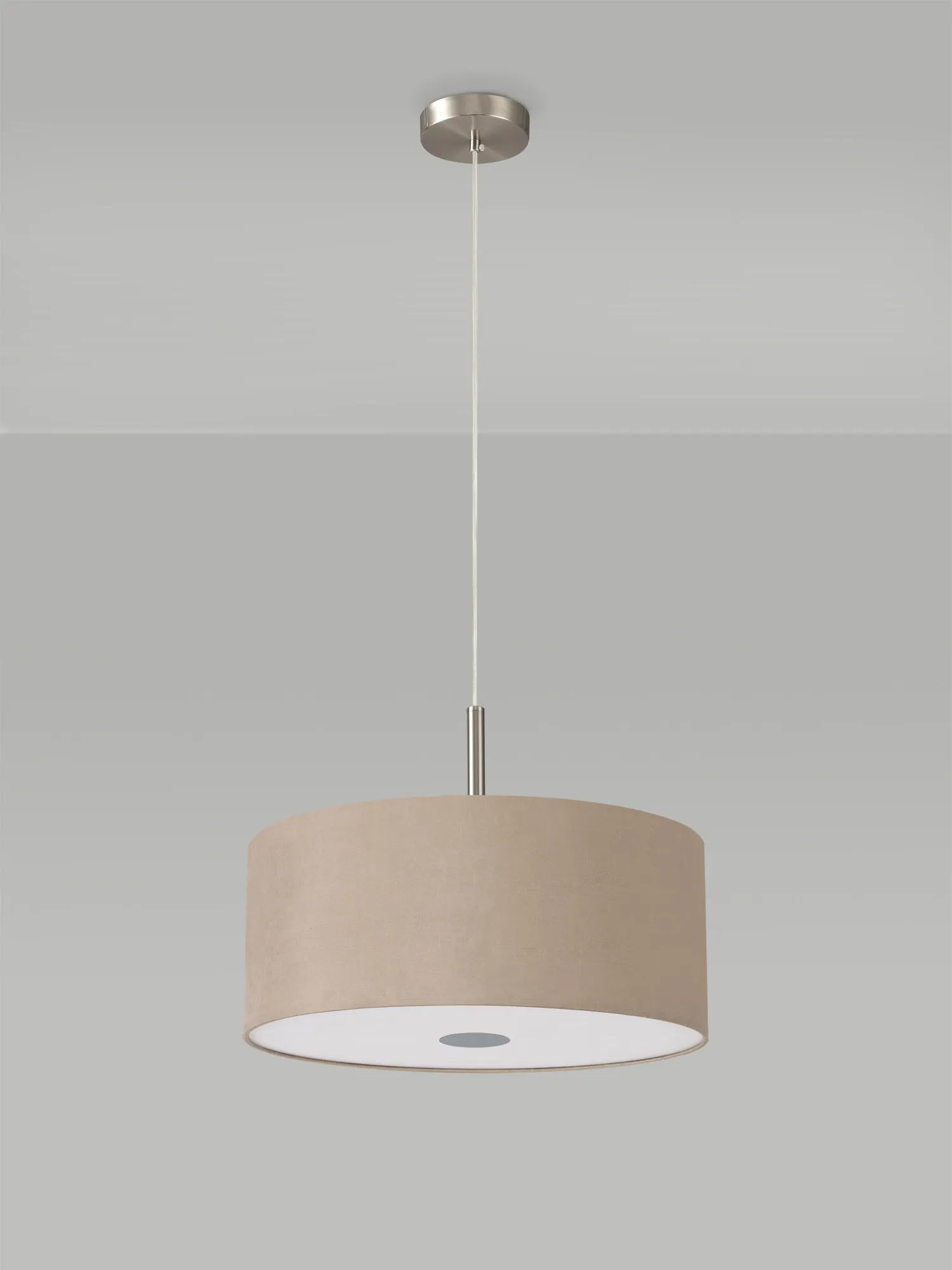 Baymont 40cm 3 Light Pendant Satin Nickel, Antique Gold/Ruby, Frosted Diffuser DK0438  Deco Baymont SN AG